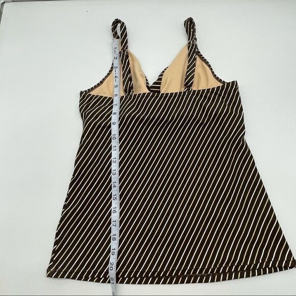 Modbe Swim Retro Twisted Tankini Top Sz L - Picture 9 of 10